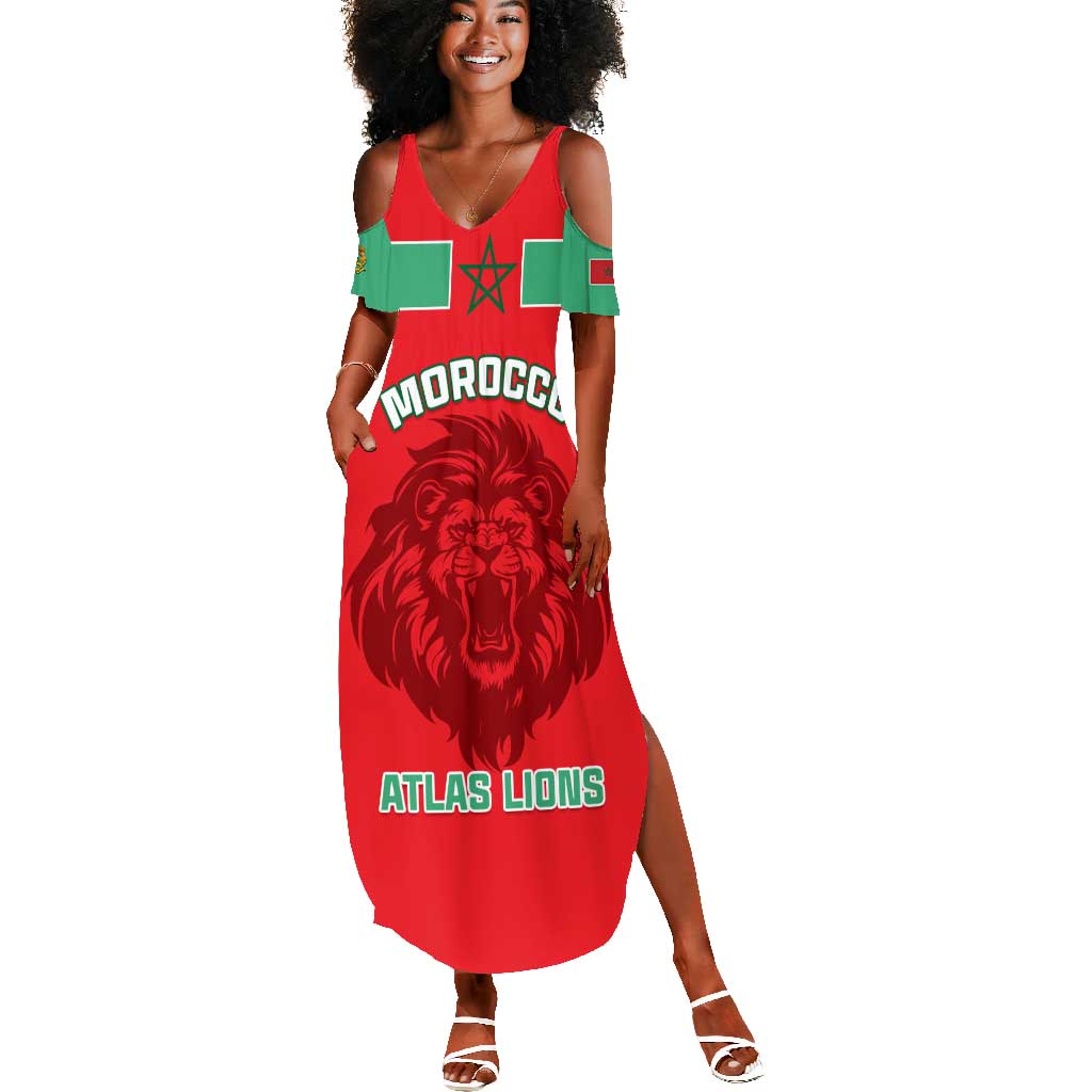 Morocco Football Summer Maxi Dress - Go The Atlas Lions