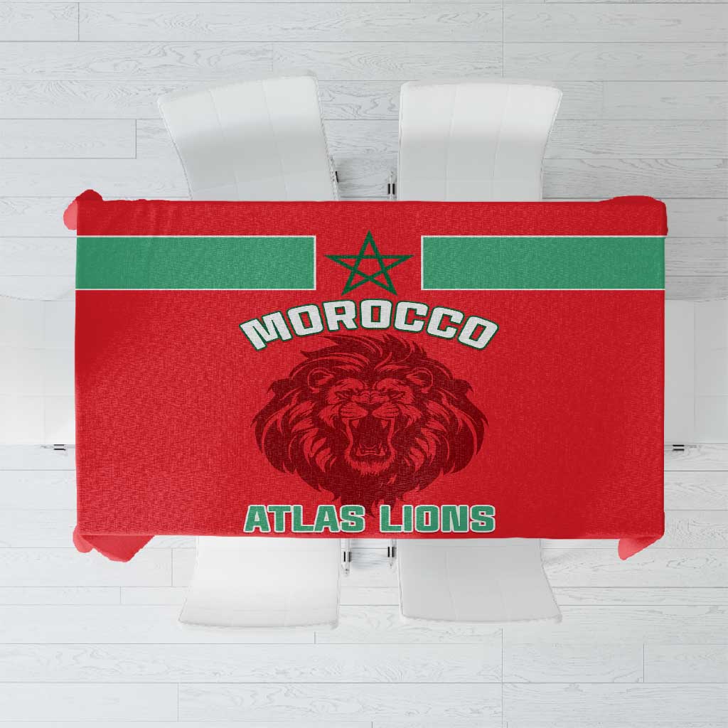 Morocco Football Tablecloth - Go The Atlas Lions