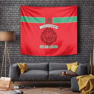 Morocco Football Tapestry - Go The Atlas Lions