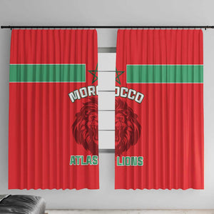 Morocco Football Window Curtain - Go The Atlas Lions