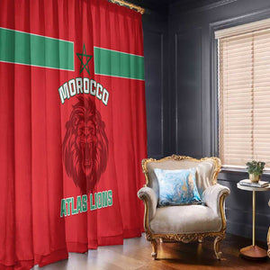 Morocco Football Window Curtain - Go The Atlas Lions