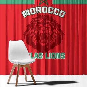 Morocco Football Window Curtain - Go The Atlas Lions