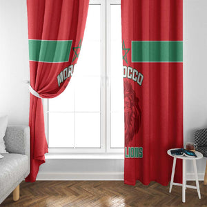 Morocco Football Window Curtain - Go The Atlas Lions