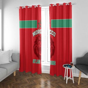 Morocco Football Window Curtain - Go The Atlas Lions