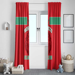 Morocco Football Window Curtain - Go The Atlas Lions