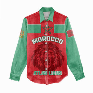 Morocco Football Women Casual Shirt - Go The Atlas Lions