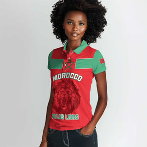 Morocco Football Women Polo Shirt - Go The Atlas Lions