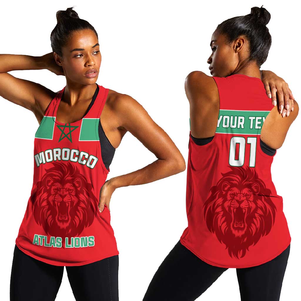 Morocco Football Women Racerback Tank - Go The Atlas Lions