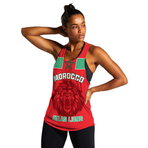 Morocco Football Women Racerback Tank - Go The Atlas Lions