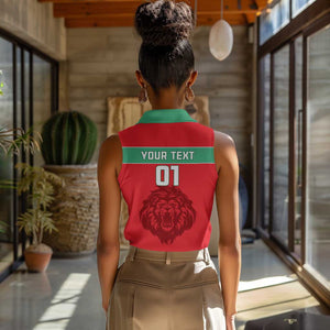 Morocco Football Women Sleeveless Polo Shirt - Go The Atlas Lions