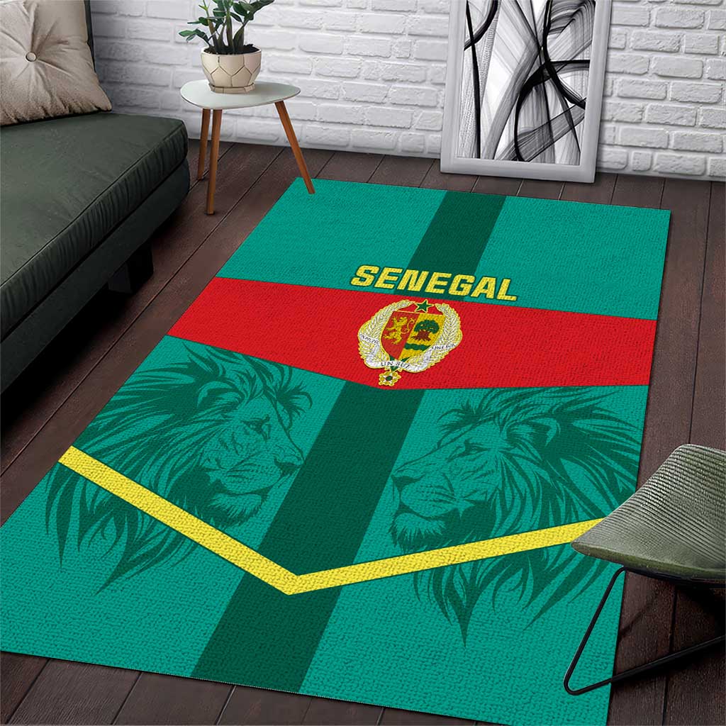 Support the Lions of Teranga - Senegal Football Area Rug