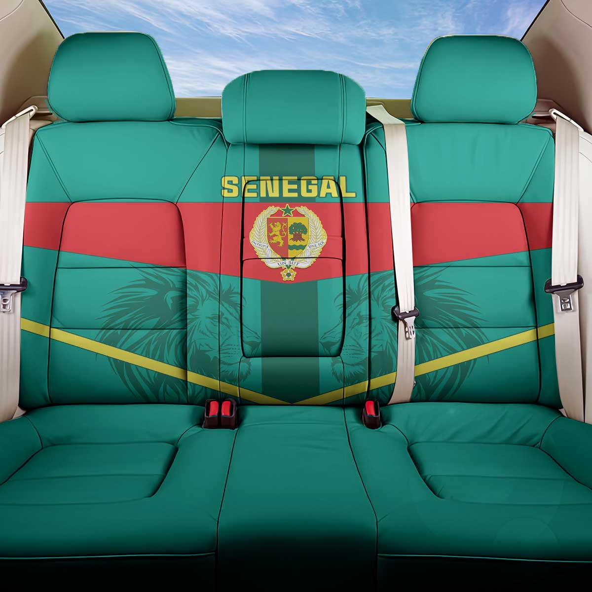 Support the Lions of Teranga - Senegal Football Back Car Seat Cover