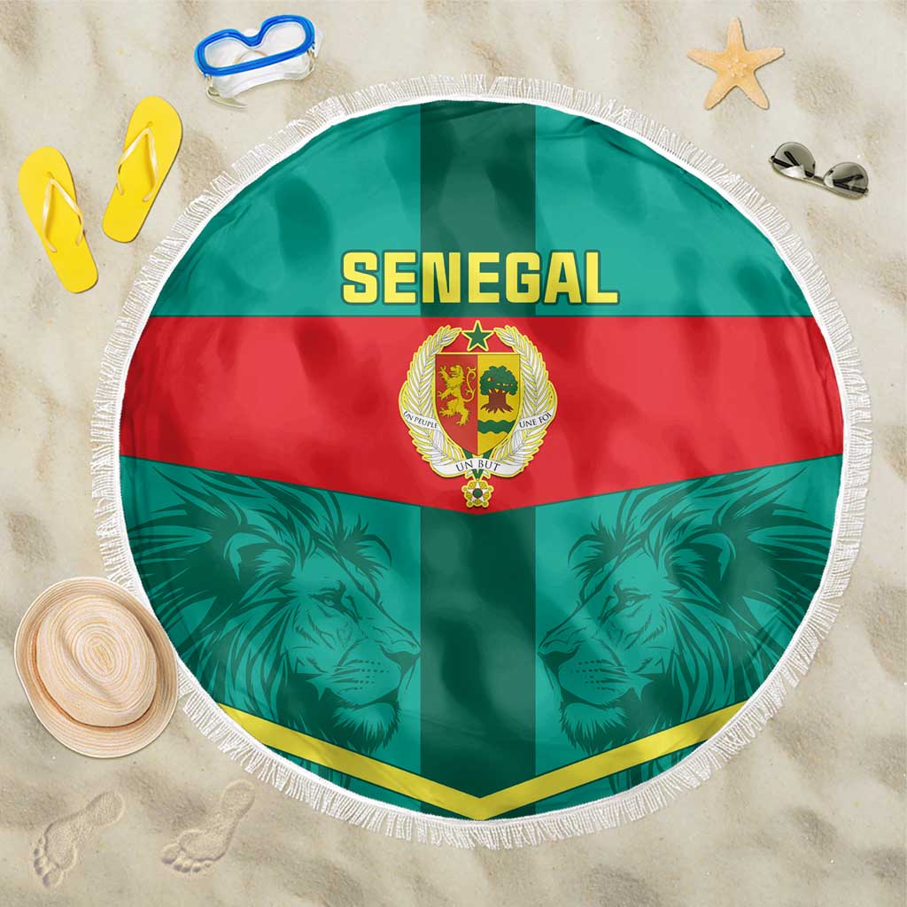 Support the Lions of Teranga - Senegal Football Beach Blanket