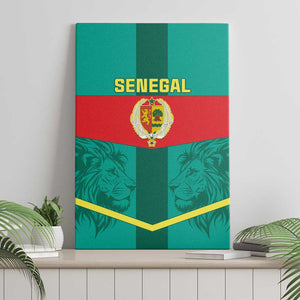 Support the Lions of Teranga - Senegal Football Canvas Wall Art