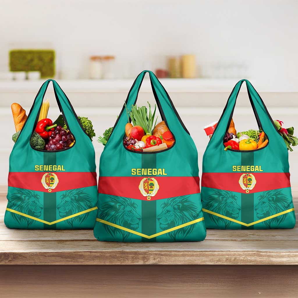 Support the Lions of Teranga - Senegal Football Grocery Bag