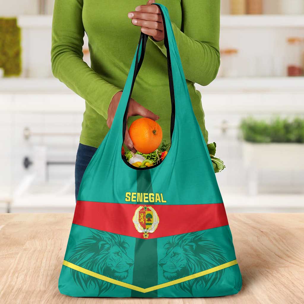 Support the Lions of Teranga - Senegal Football Grocery Bag