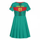 Support the Lions of Teranga - Senegal Football Kid Short Sleeve Dress