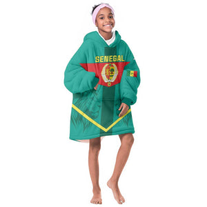 Support the Lions of Teranga - Senegal Football KId Wearable Blanket Hoodie