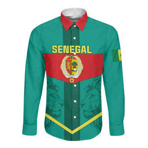 Support the Lions of Teranga - Senegal Football Long Sleeve Button Shirt