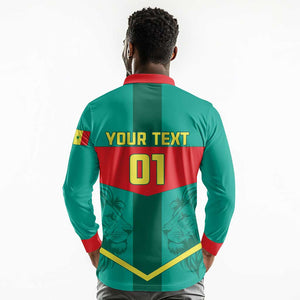 Support the Lions of Teranga - Senegal Football Long Sleeve Polo Shirt