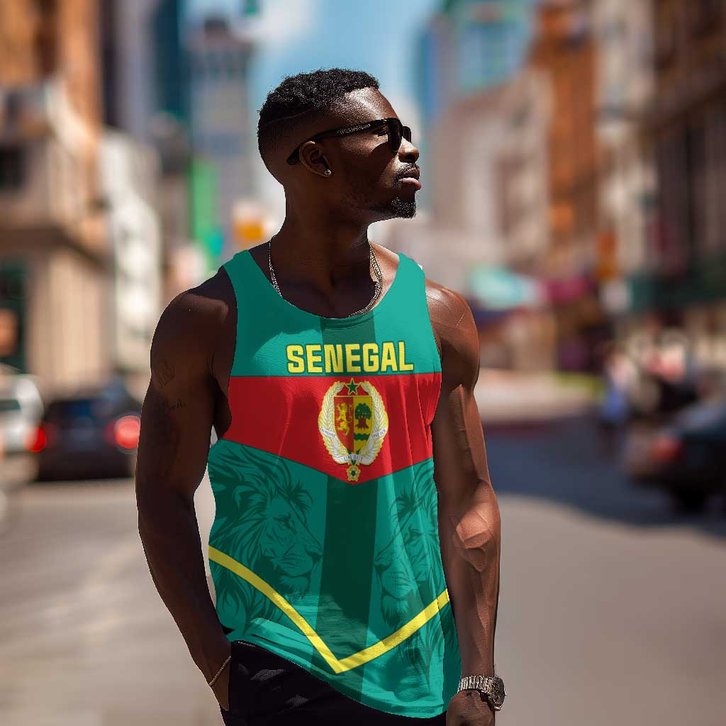 Support the Lions of Teranga - Senegal Football Men Tank Top