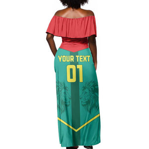 Support the Lions of Teranga - Senegal Football Off Shoulder Maxi Dress