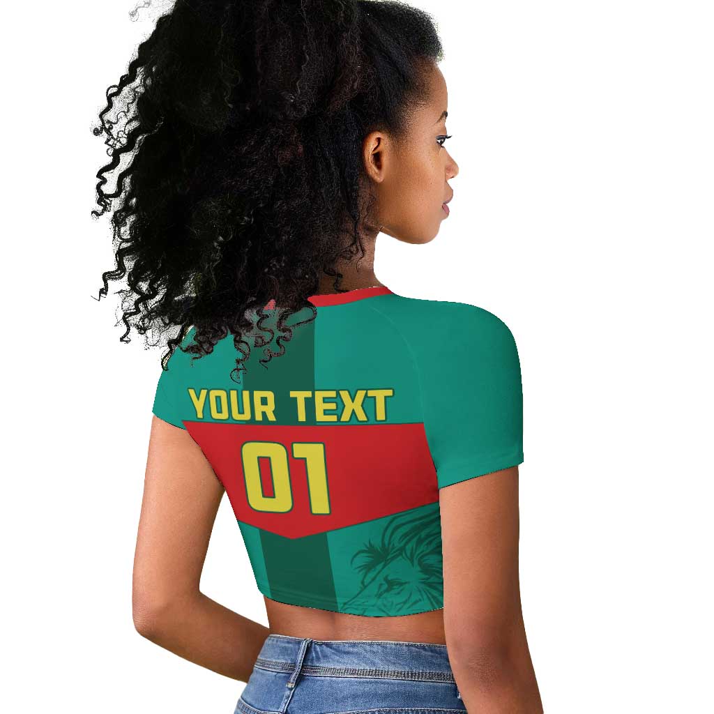 Support the Lions of Teranga - Senegal Football Raglan Cropped T shirt