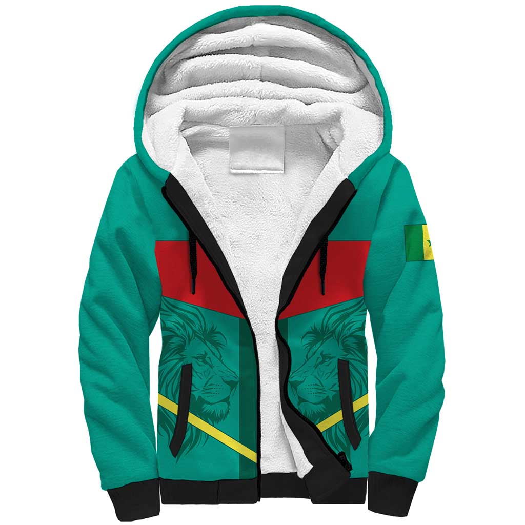 Support the Lions of Teranga - Senegal Football Sherpa Hoodie