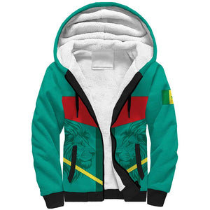 Support the Lions of Teranga - Senegal Football Sherpa Hoodie