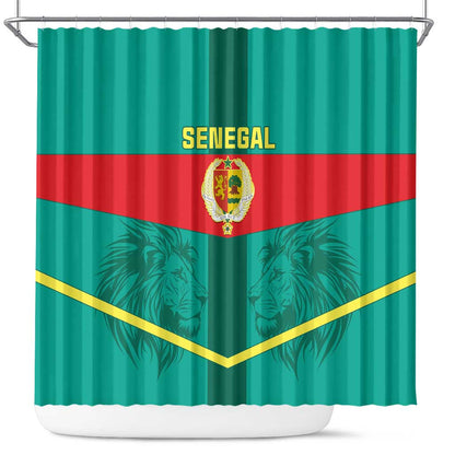 Support the Lions of Teranga - Senegal Football Shower Curtain