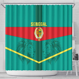 Support the Lions of Teranga - Senegal Football Shower Curtain