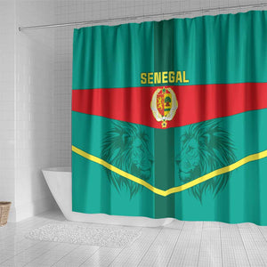 Support the Lions of Teranga - Senegal Football Shower Curtain