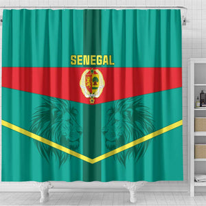 Support the Lions of Teranga - Senegal Football Shower Curtain