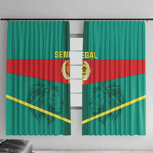 Support the Lions of Teranga - Senegal Football Window Curtain