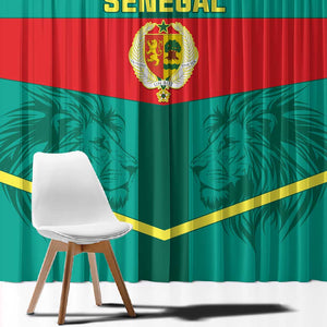 Support the Lions of Teranga - Senegal Football Window Curtain