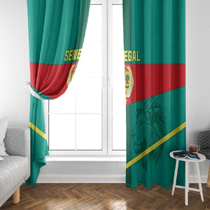 Support the Lions of Teranga - Senegal Football Window Curtain