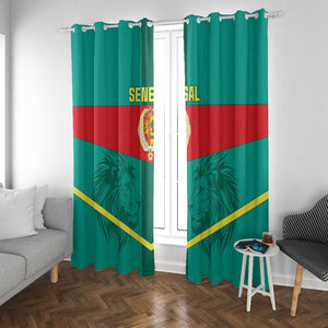 Support the Lions of Teranga - Senegal Football Window Curtain