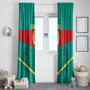 Support the Lions of Teranga - Senegal Football Window Curtain