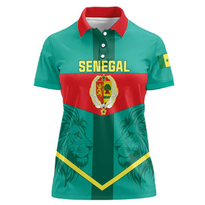 Support the Lions of Teranga - Senegal Football Women Polo Shirt