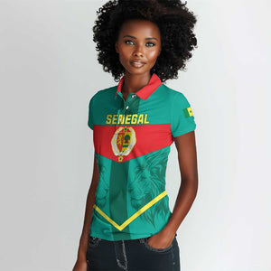 Support the Lions of Teranga - Senegal Football Women Polo Shirt