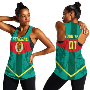 Support the Lions of Teranga - Senegal Football Women Racerback Tank