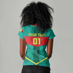 Support the Lions of Teranga - Senegal Football Women V-Neck T-Shirt