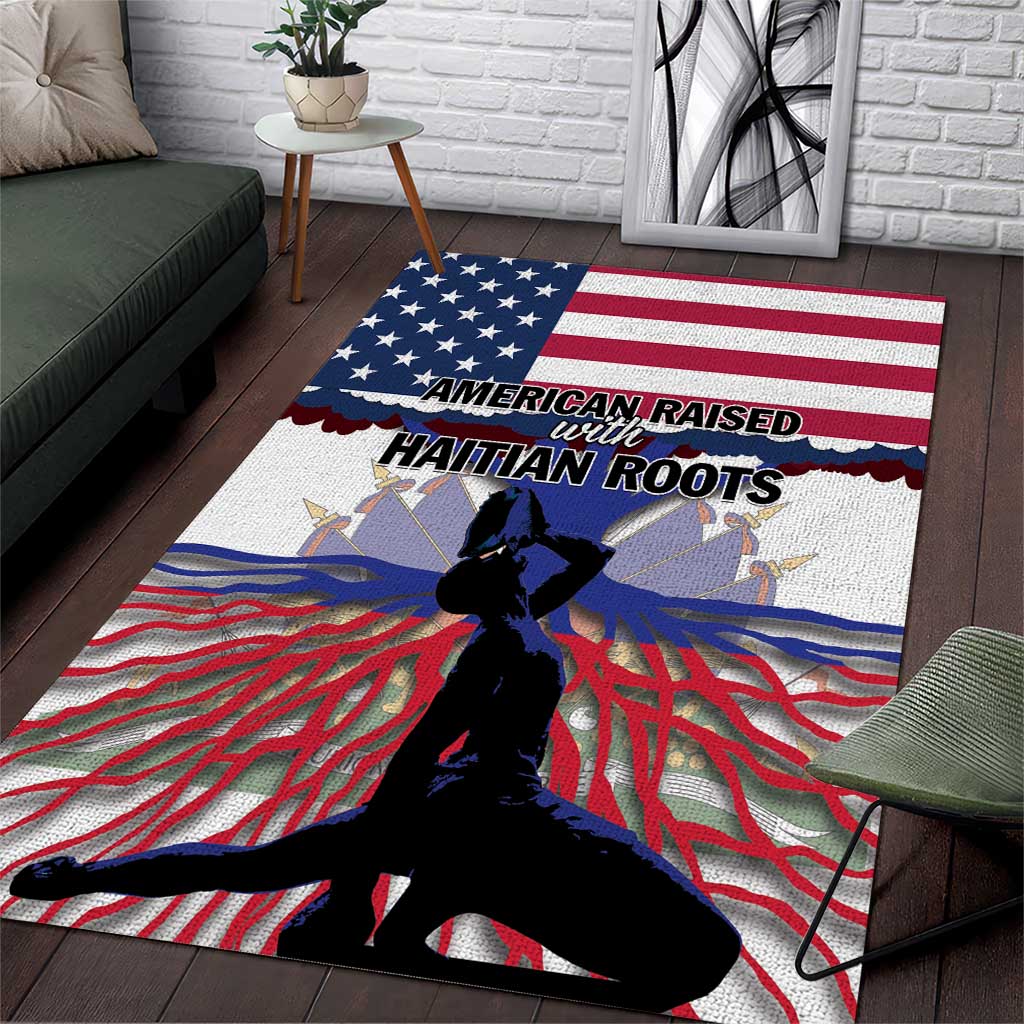 Afro Haiti Heritage Month 2025 Area Rug American Raised With Haitian Roots
