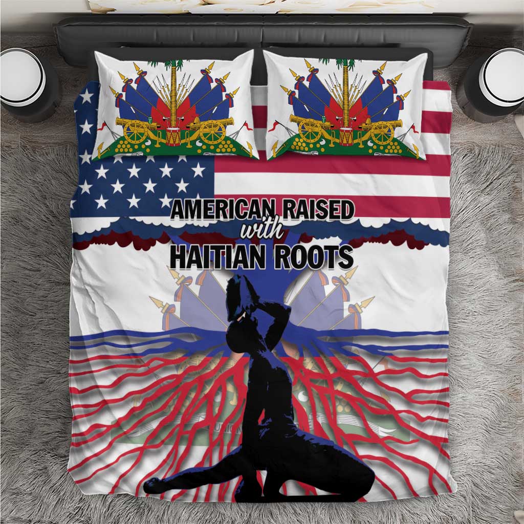 Afro Haiti Heritage Month 2025 Bedding Set American Raised With Haitian Roots
