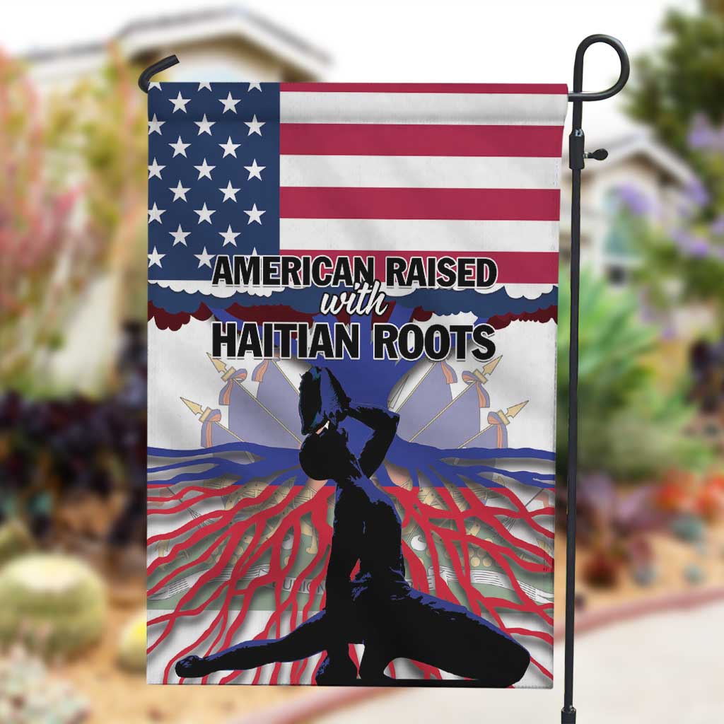 Afro Haiti Heritage Month 2025 Garden Flag American Raised With Haitian Roots