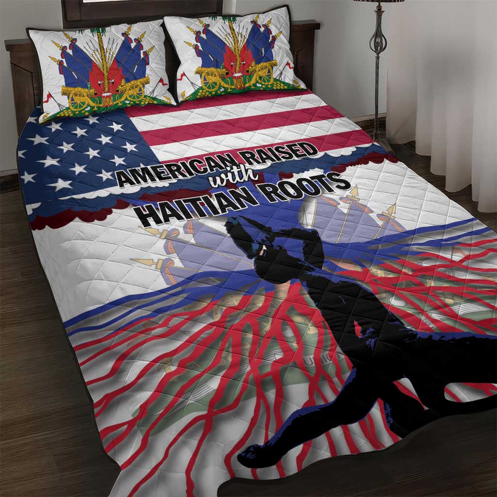 Afro Haiti Heritage Month 2025 Quilt Bed Set American Raised With Haitian Roots