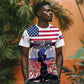 Afro Haiti Heritage Month 2025 T shirt American Raised With Haitian Roots