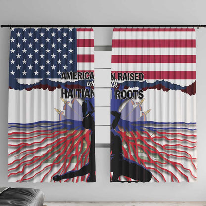 Afro Haiti Heritage Month 2025 Window Curtain American Raised With Haitian Roots
