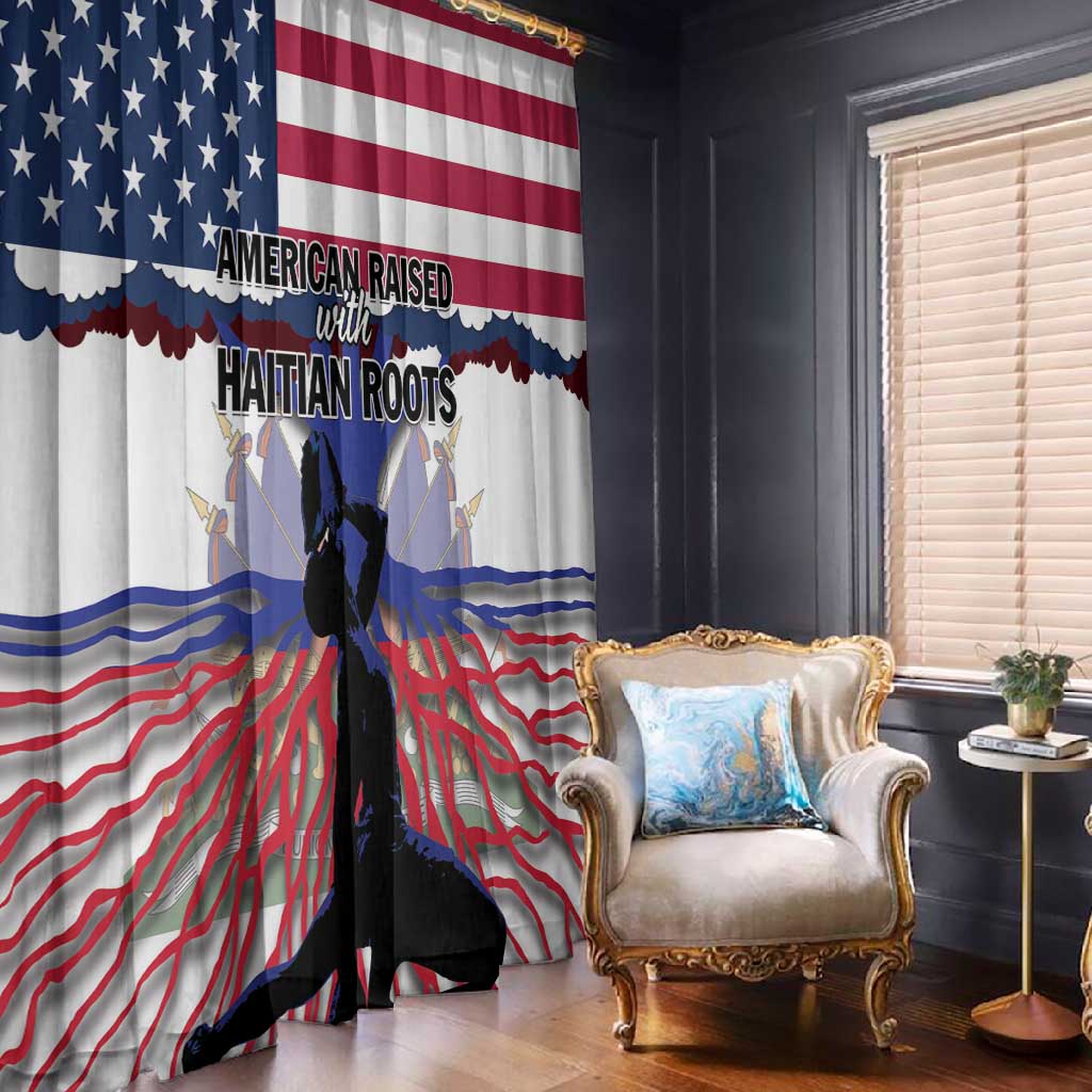 Afro Haiti Heritage Month 2025 Window Curtain American Raised With Haitian Roots