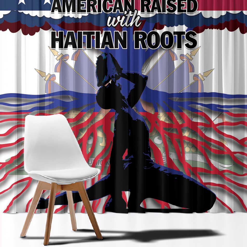 Afro Haiti Heritage Month 2025 Window Curtain American Raised With Haitian Roots